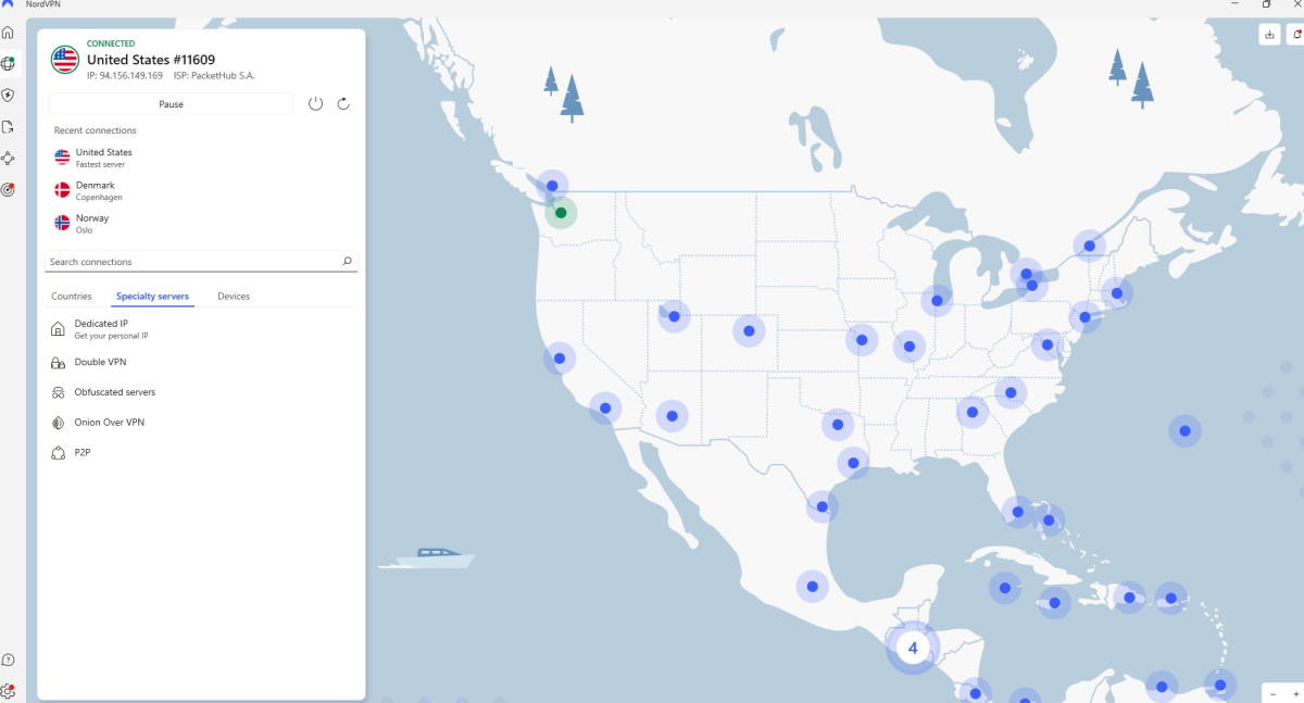 NordVPN Amerika IP Paramount Plus